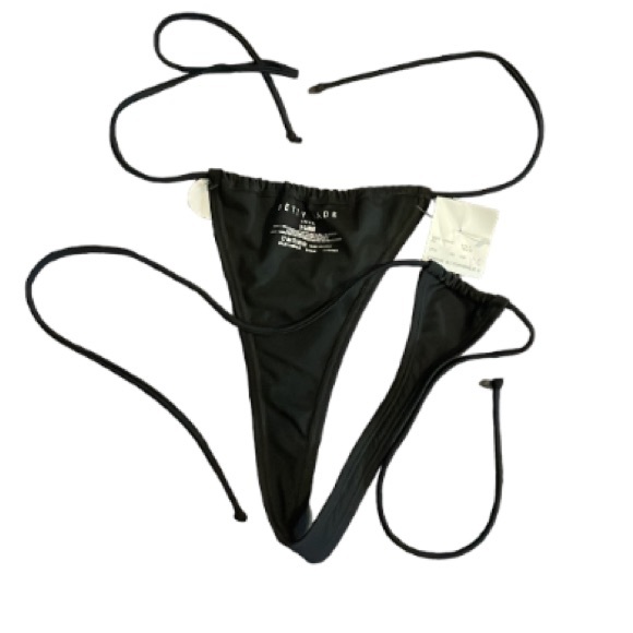 2/$25 Betty Jade Black Thong Swim Bottom Size XL - Picture 3 of 11